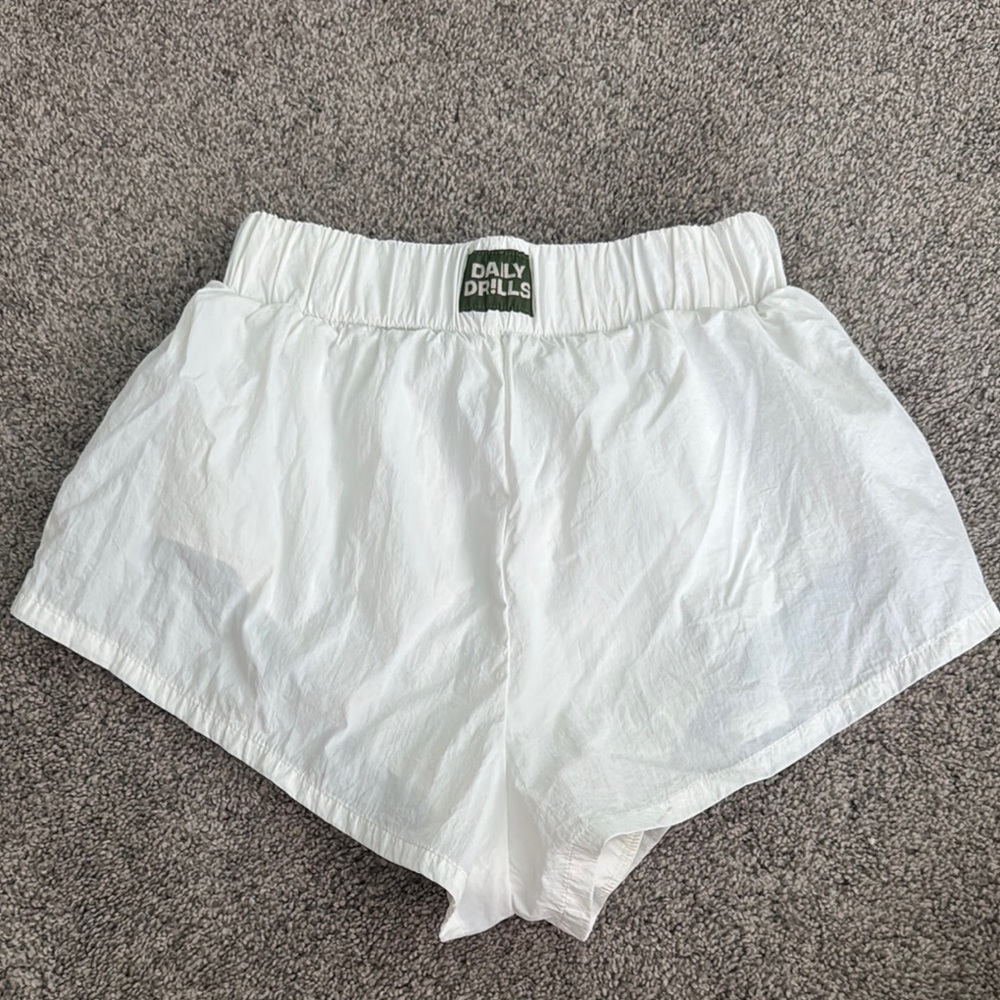 Small Daily Drills Nylon White Shorts